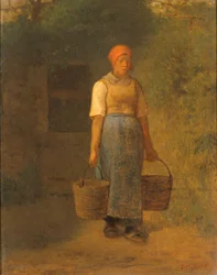 Fille transportant de l