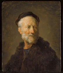 Tête de vieillard, vers 1732-1806 (huile sur toile posée sur panneau)