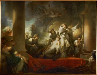 Le grand pretre Coresus se sacrifie pour sauver Callirhoe - the grand Priest Coresus sacrifices himself to save Callirhoe ...