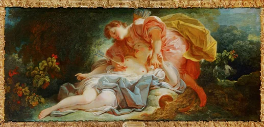 Procris et Cephalos (peinture sur toile)