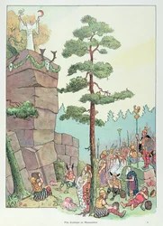 Festival druidique à Maennelstein, Alsace, illustration de 