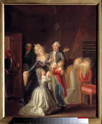 Les adieux de Louis XVI à sa famille le 20 janvier