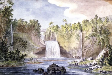 Cascade rocheuse sur l