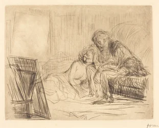 Le repos du modèle (1ère planche)