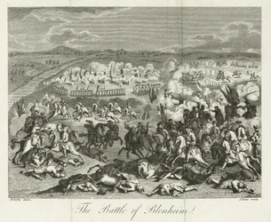 La bataille de Blenheim en 1704, publiée par J. Pass
