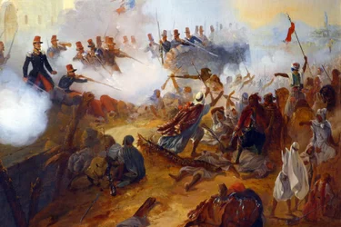 Défense héroïque du capitaine Lelièvre à Mazagran (février 1840) (détail)