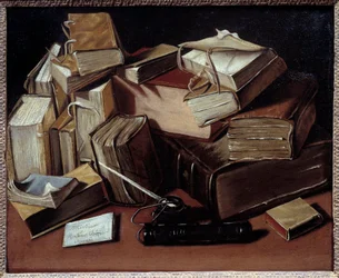 Nature morte avec des livres