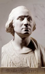 Buste en marbre de George Washington (1732-1789)