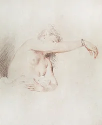 Femme nue au bras levé