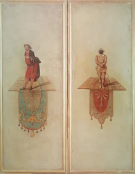 Pantalon (à gauche) et Arlequin (à droite)