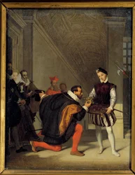 Don Pedro de Toledo, ambassadeur de Philippe II baisant l