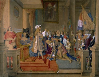 Le maréchal Berwick recevant de la part du roi Philippe V d