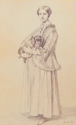 Portrait de Mademoiselle Marie Reiset, plus tard Vicomtesse Adolphe-Louis-Edgar de Segur-Lamoignon, 1850