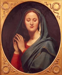 Vierge au voile bleu par Jean Auguste Dominique Ingres