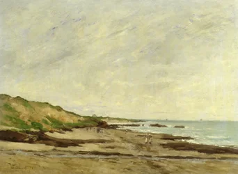 Vue Côtière avec des Figures sur une Plage, 1872