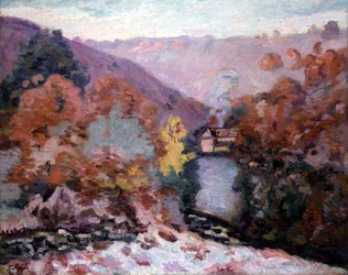 Paysage à La Creuse, Bretagne, vers 1910