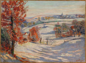Neige à Crozant (huile sur toile)