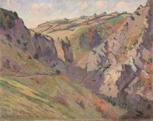 Les Cavernes de Prunal près de Pontgibaud, Auvergne (huile sur toile)