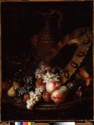 Nature morte avec fruits et objets précieux