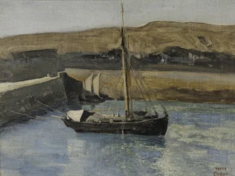 Un bateau de pêche, Honfleur, vers 1830