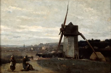 Un moulin à vent, Étretat, 19e siècle