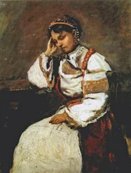 Corot - La bohémienne rêveuse, 1865-70