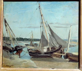 Bateaux de pêche dans le canal de Trouville