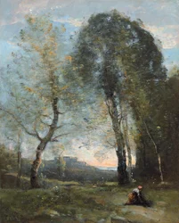 Paysanne ramassant du bois, Italie, c.1870-2