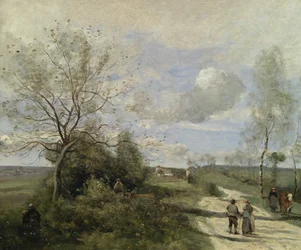Saintry, près de Corbeil, la route blanche