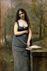 "Velleda" Peinture de Jean Baptiste (Jean Baptiste) Camille Corot (1796-1875) Dim. 83x55 cm Paris, Musee du Louvre