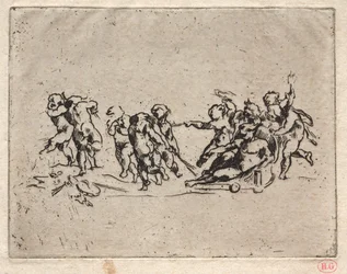 Bacchanale avec enfants et char