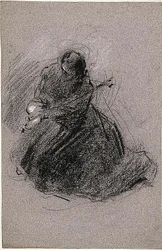 Saint François (recto) ; Deux figures (verso)