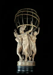 Les Quatre Parties du monde soutenant le globe terrestre, sculpture de Jean-Baptiste Carpeaux (1827-1875), XIXe siècle, Paris, musée d