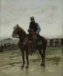 Un officier monté, 1877