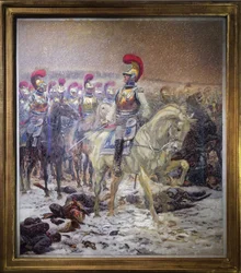 Avant la charge, les carabiniers prirent la bataille de Winkowo (ou Taroutino, Russie)