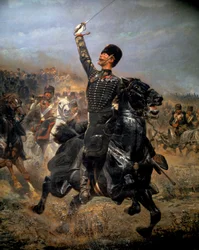 À la batterie, charge de cavalerie (1870)