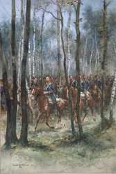 Soldats à cheval, 1884