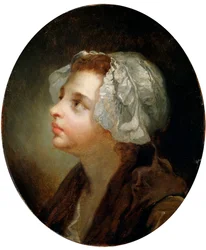 Tête de fille, 18ème siècle