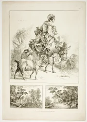 Planche Deux de 38 de Oeuvres de J. B. Huet