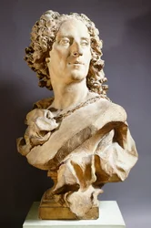 Noel Nicolas Coypel, par Jean Baptiste Lemoyne, buste en terre cuite