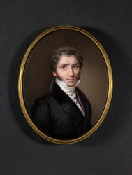 Homme en manteau sombre (émail sur cuivre)
