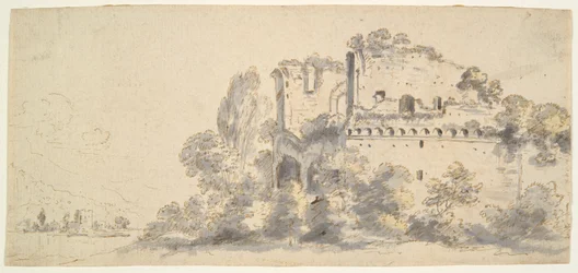 Paysage italien avec ruines