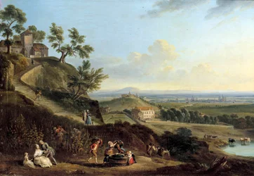 Paysage. Peinture par Jean Baptiste Lallemand
