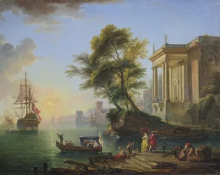 Marina, coucher de soleil