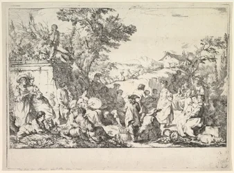 Fête de village dans la campagne romaine