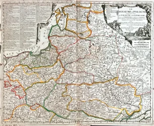 Carte de la Pologne et de la Lituanie