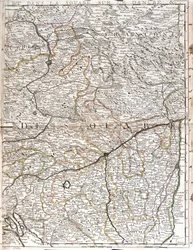 Carte de la Souabe (Allemagne)