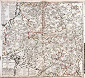 Carte du diocèse de Limoges (France) (Gravure)