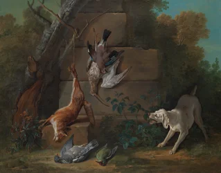 Chien gardant du gibier mort, 1753