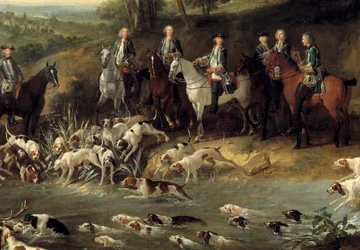 Le roi Louis XV chassant le cerf dans la forêt de Saint Germain en 1730 (détail)